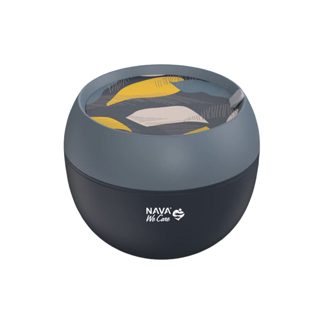 NAVA Round Plastic Lunch Box We Care, 800ml