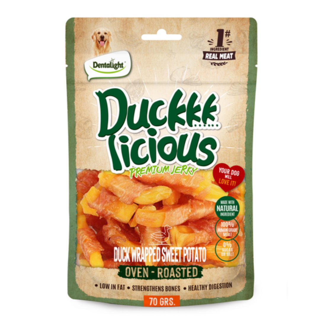 Dentalight Duckki Licious Jerky Treats For Dogs, 70gm