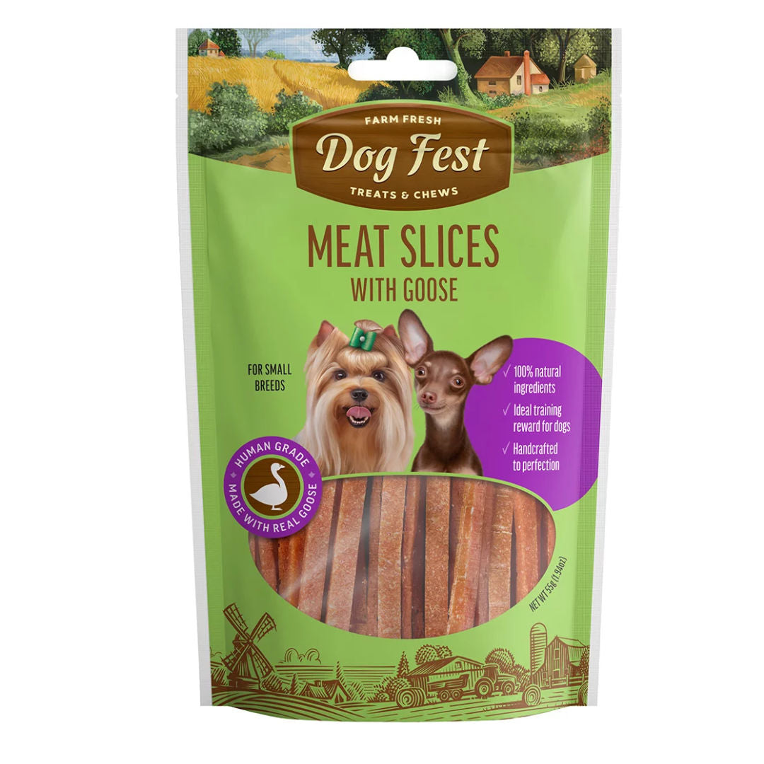 Dog Fest Slices With Goose For Small Breeds, 55gm