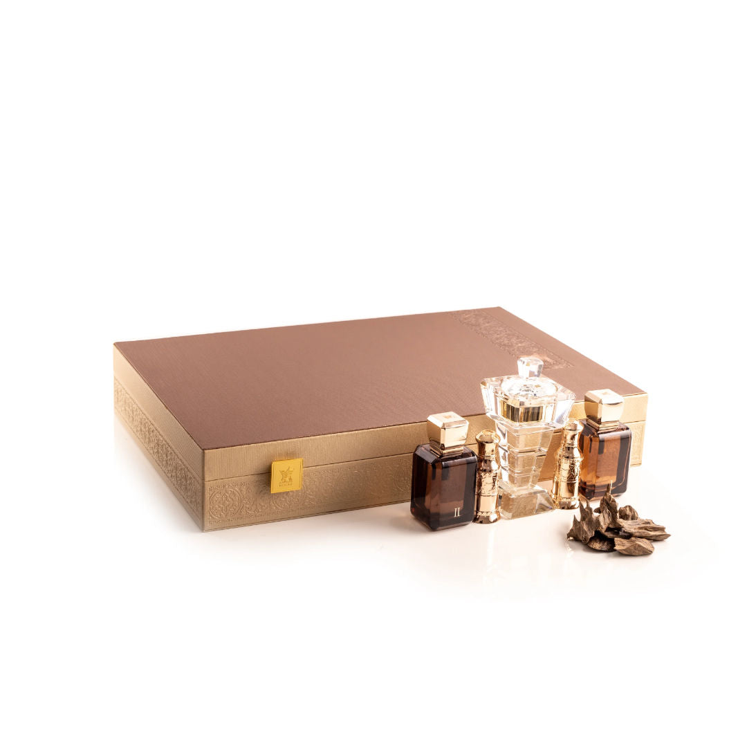 Arabian Oud Arabian Brown Gift Set - 2 x 100ml Perfumes with Oud Oils & Incense
