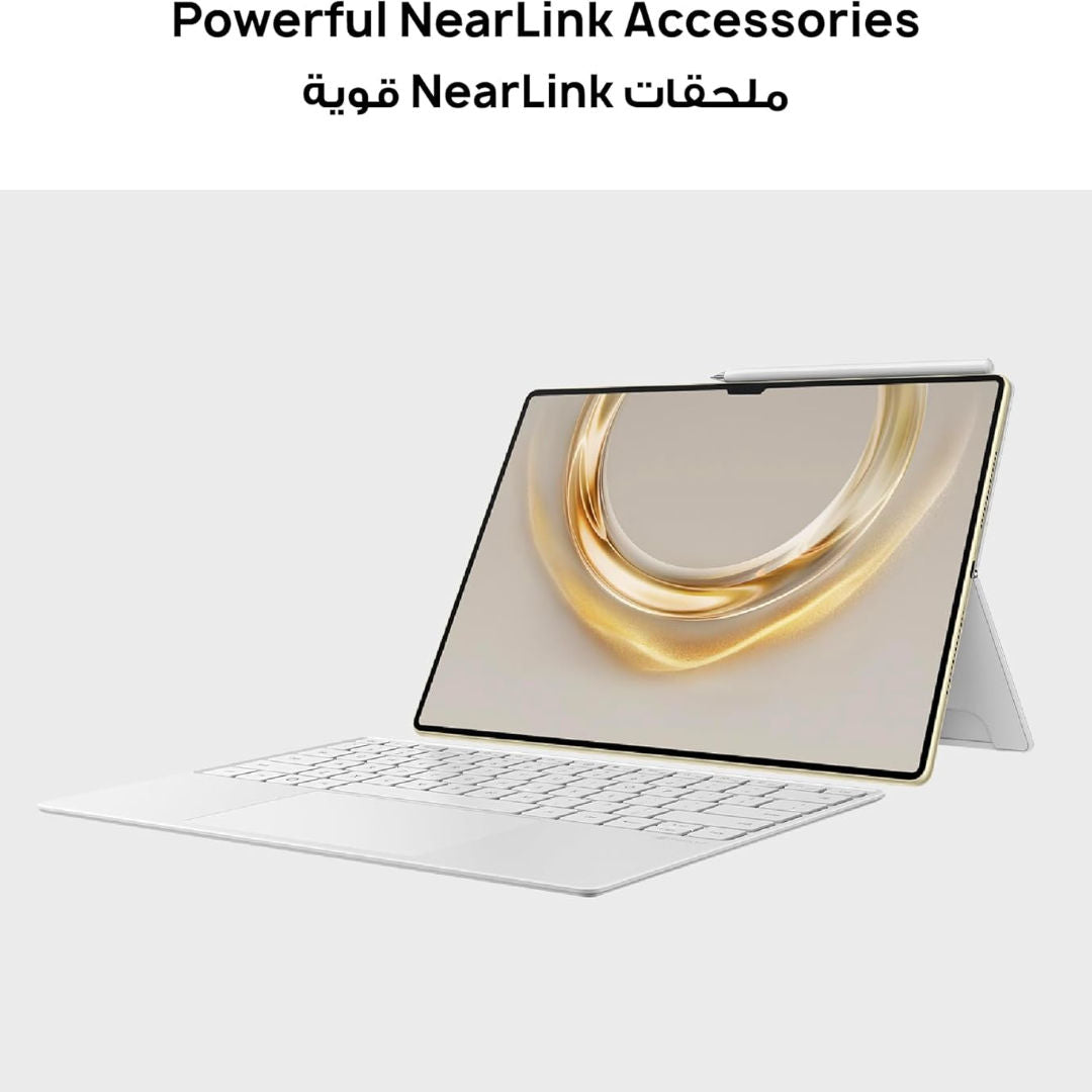 Huawei MatePad Pro WEB-W09-13.2 بوصة شاشة OLED PaperMatte مرنة، ذاكرة وصول عشوائي 12 جيجابايت، سعة تخزين 512 جيجابايت، لون ذهبي فاخر