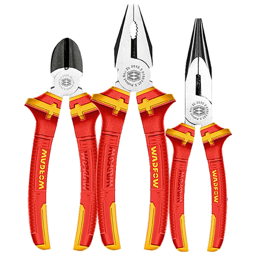 WADFOW 3 Pieces 1000V Insulated Pliers Set