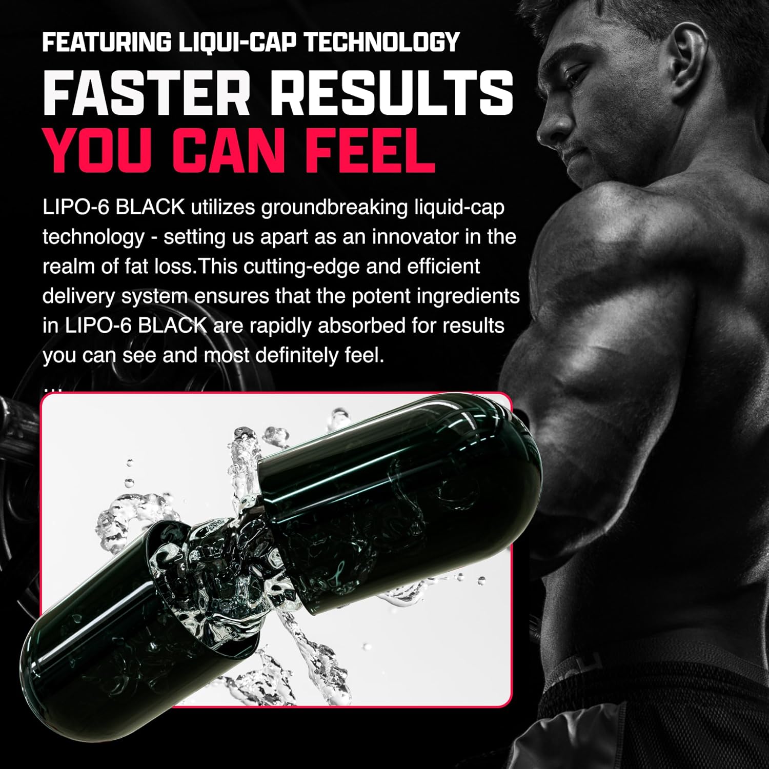 Nutrex Research Lipo-6 Black Ultra Concentrate, 120 Liquid Capsules Thermogenic Fat Burner