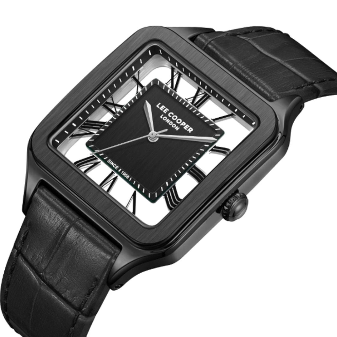 Lee Cooper Men's Analog Black Case Watch, LC08277.651