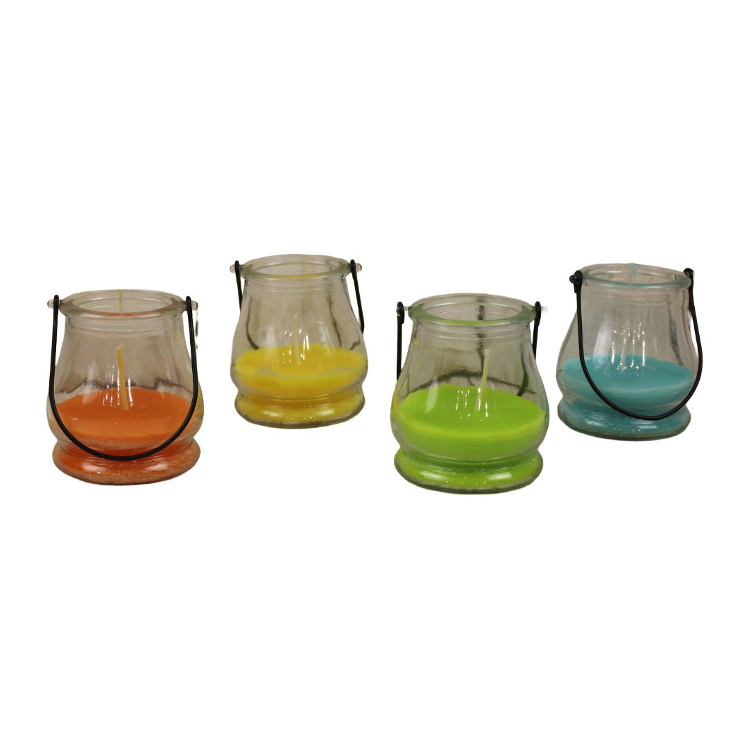Citronella Filled Hanging Glass Candle, 9.3x9.8cm, Indoor And Outdoor, 20 Hrs