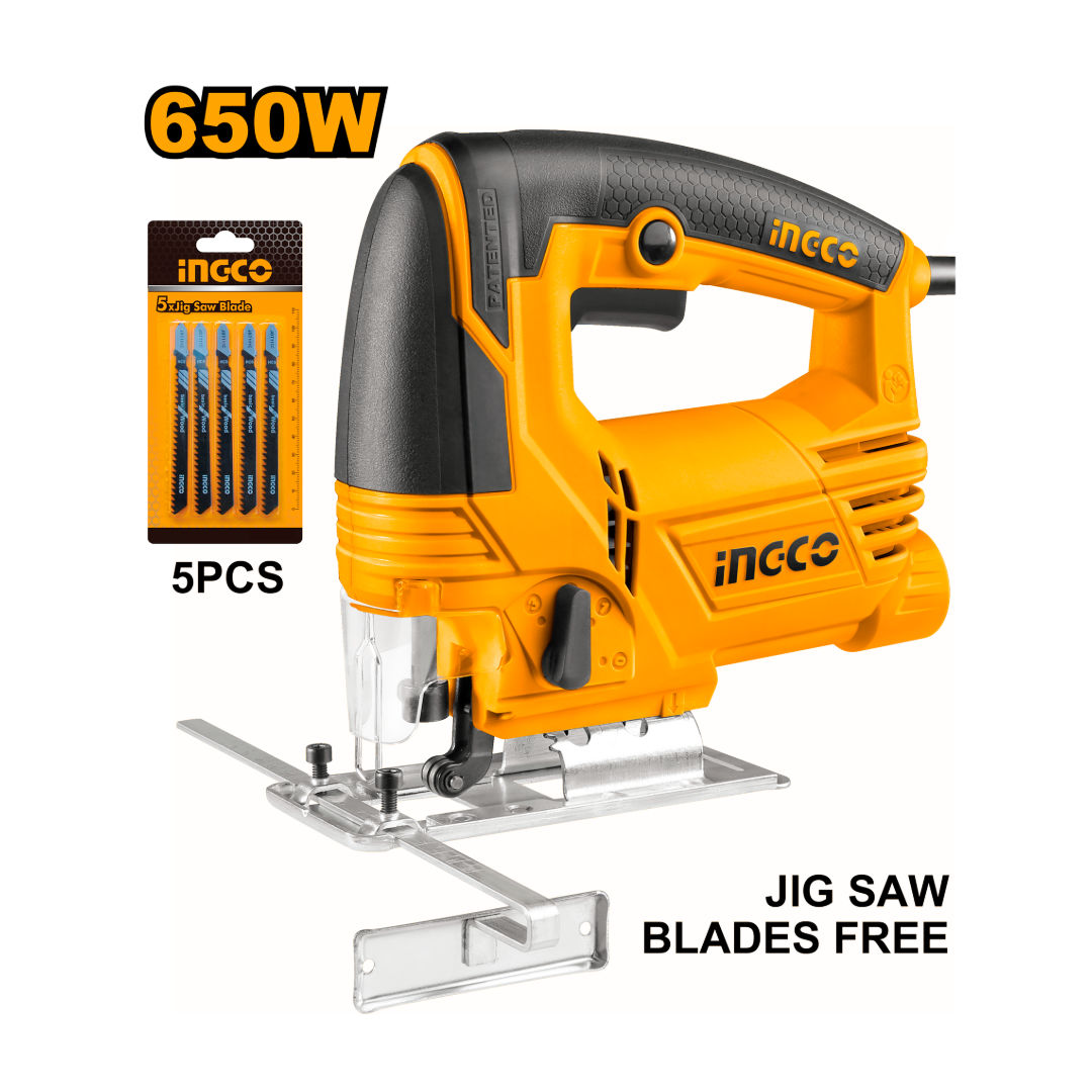 INGCO Electric Jig Saw, Variable Speed with 4-Step Pendulum, Wood & Metal Cutting