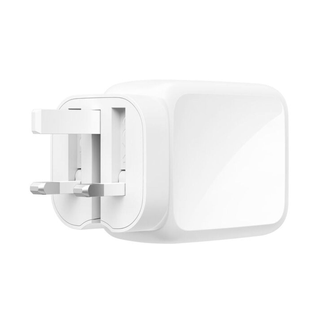 Belkin Boost Charge™ Pro 67W GaN Wall Charger with 3.3ft Retractable USB-C Cable, White