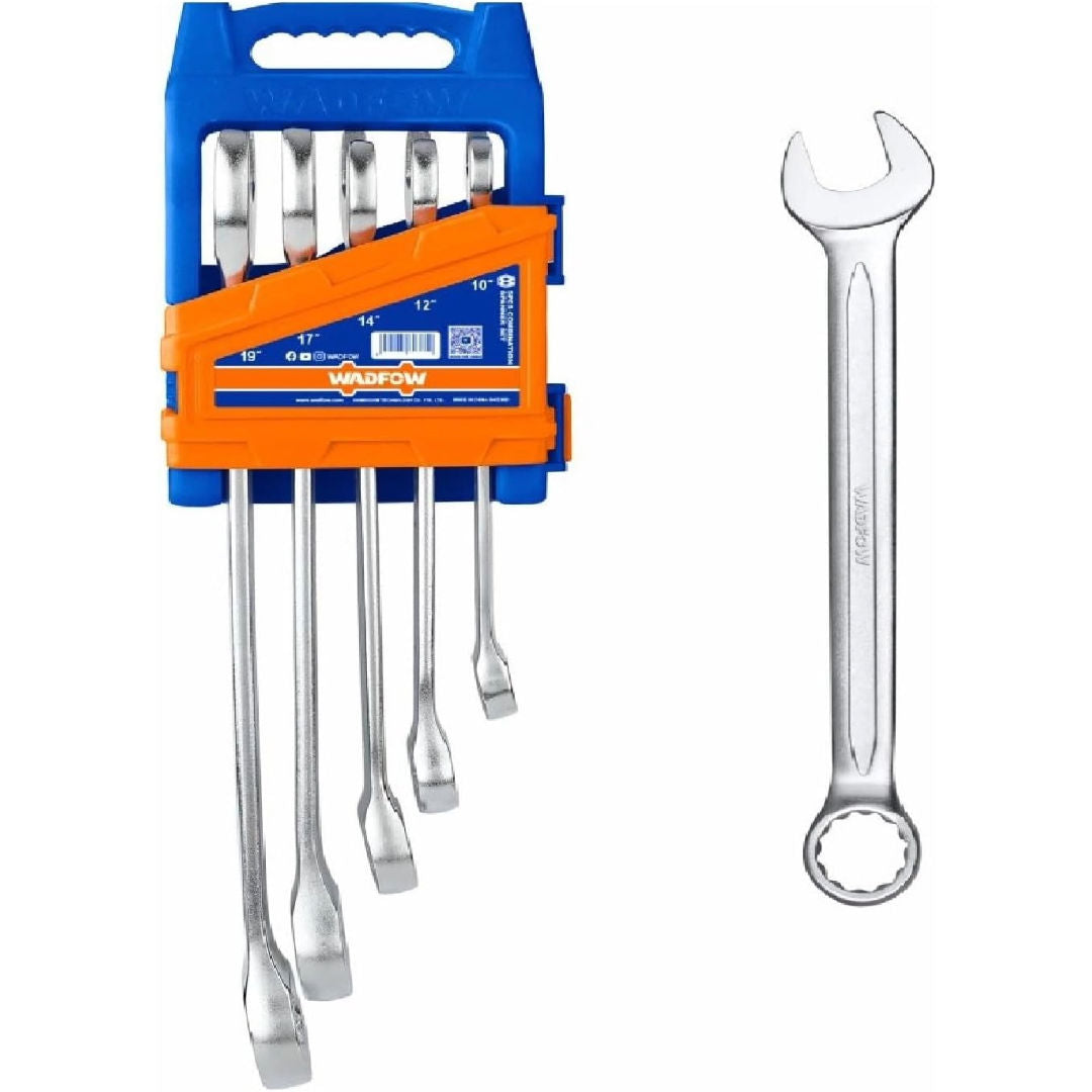 WADFOW 5 Pieces Combination Spanner Set, 10-19mm