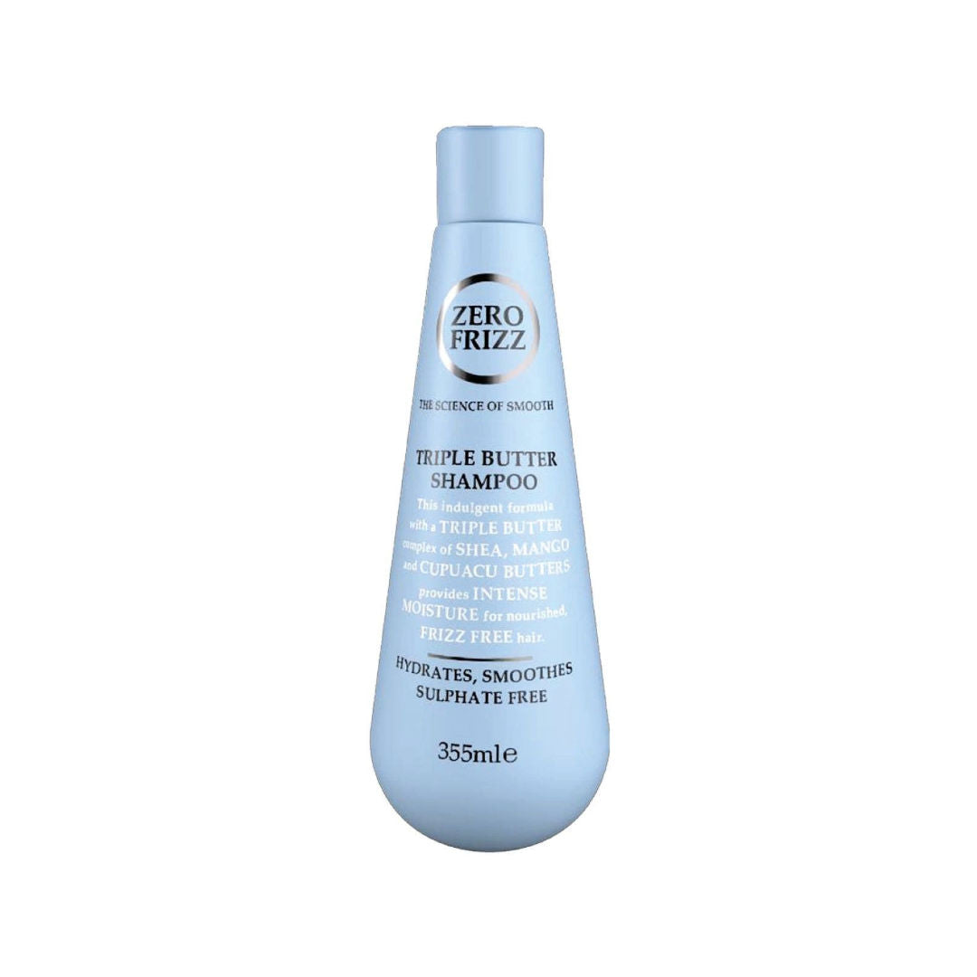Zero Frizz Triple Butter Hair Shampoo, SLS & Paraben-Free, 355ml