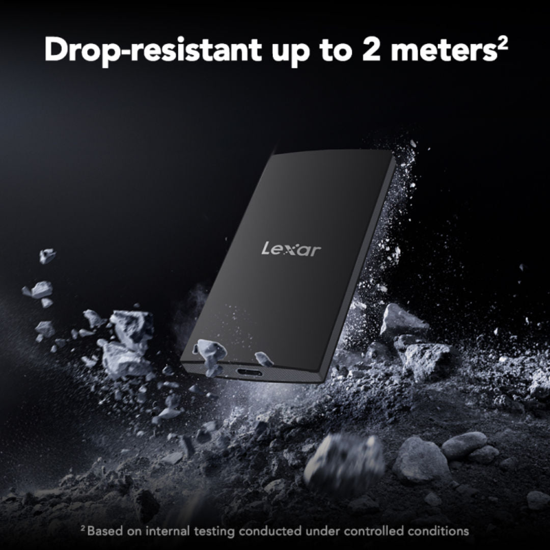 LEXAR® SL300 Portable SSD, up to 1050MB/s read and 1000MB/s