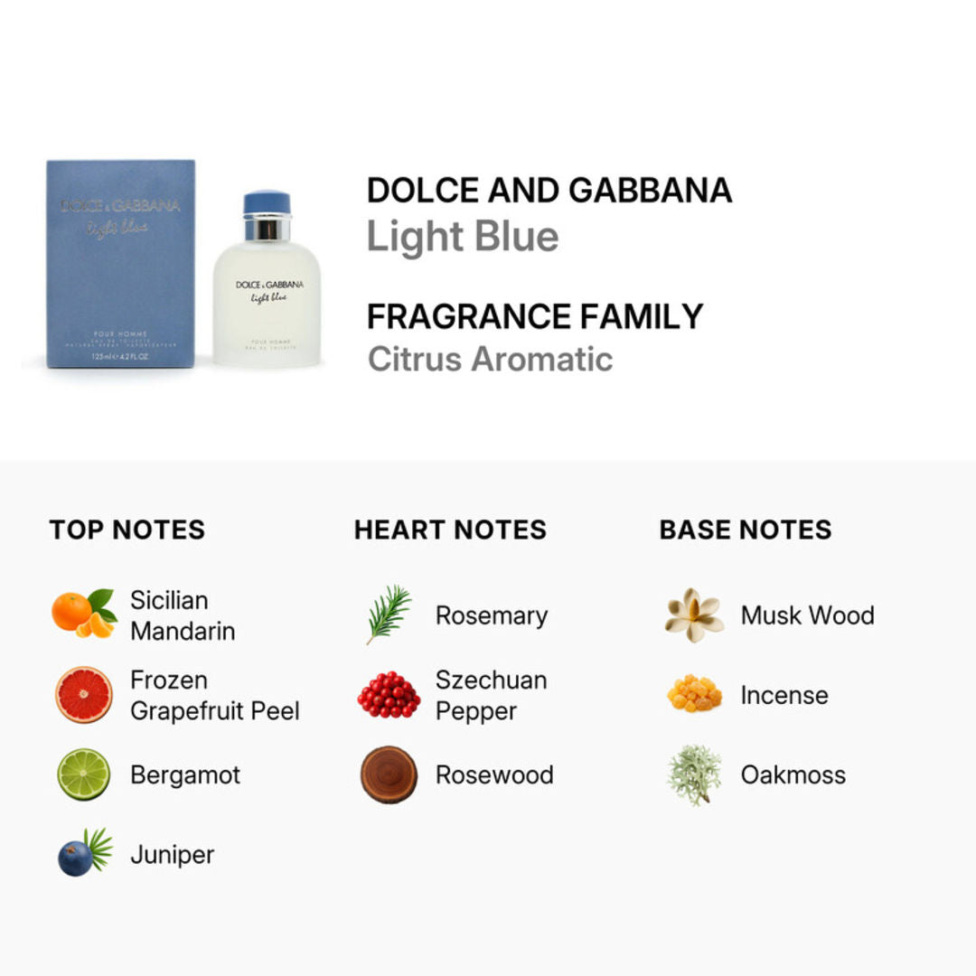 Dolce and Gabbana Light Blue Eau de Toilette for Men, 125ml