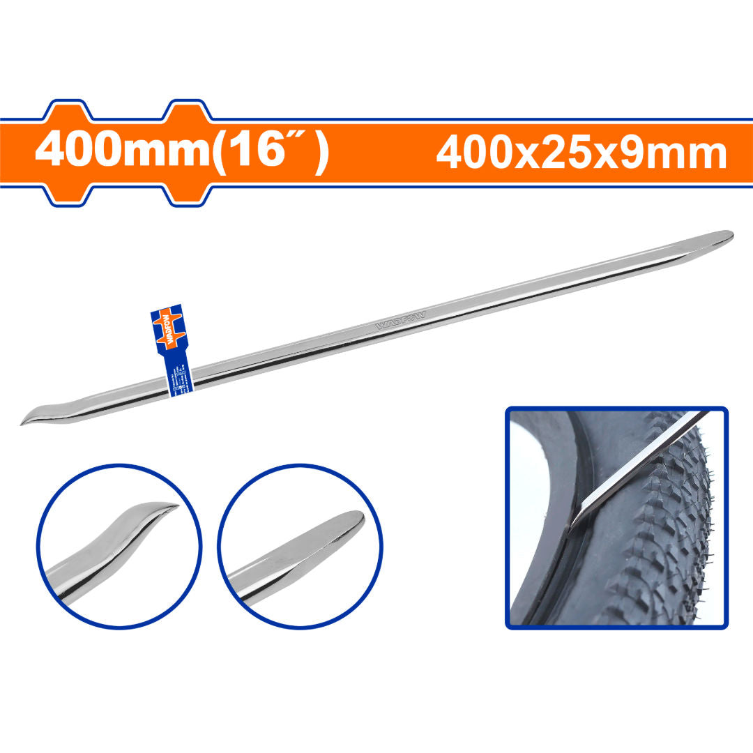 WADFOW Tire Lever 400x25x9 mm, Drop-Forged Carbon Steel, Chrome-Plated