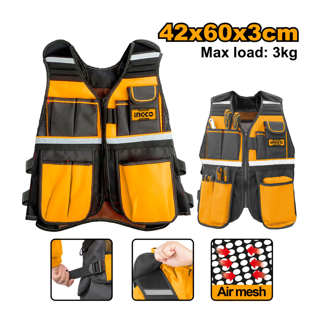 INGCO Tool vest, 42 x 60 x 3 cm