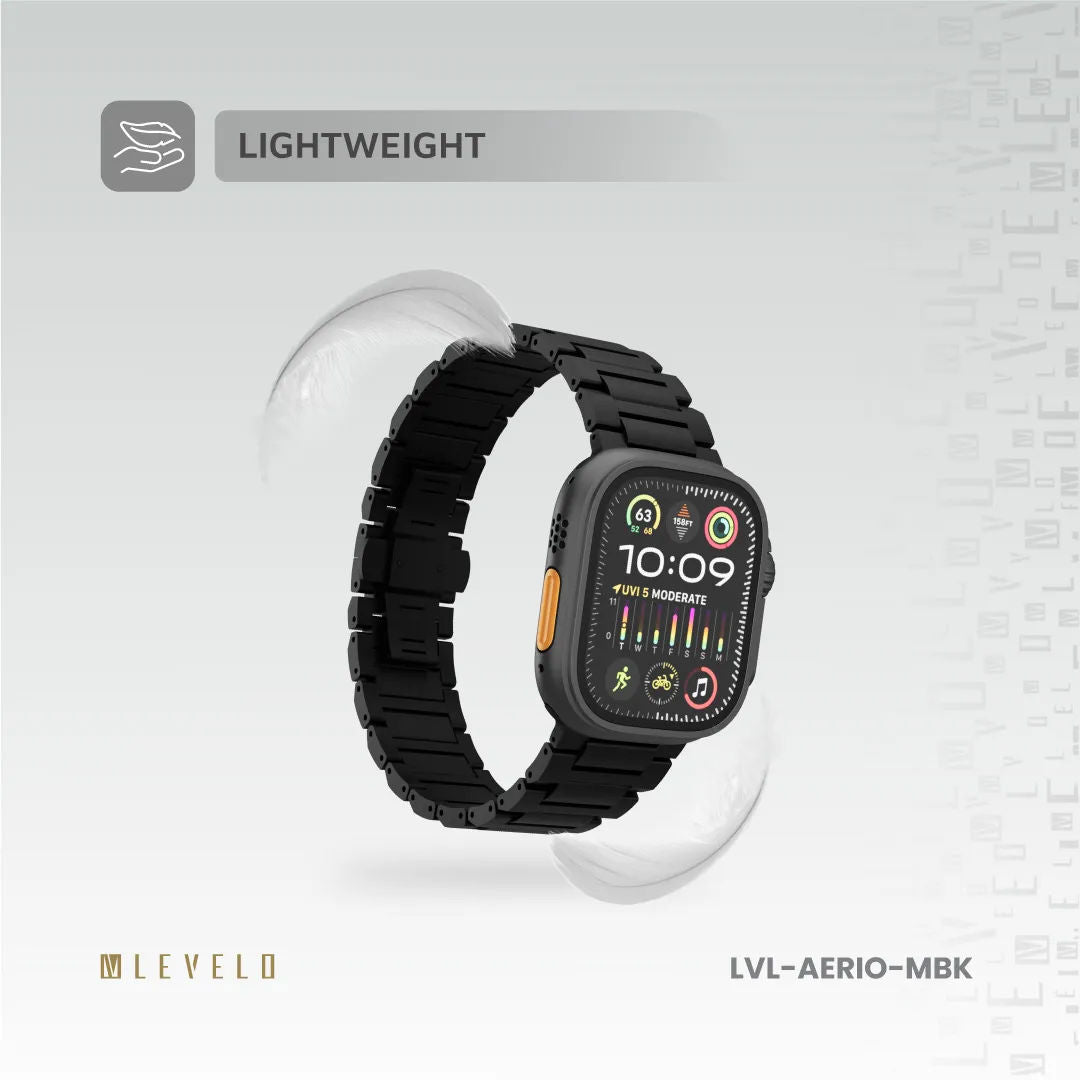 Levelo Aerio Titanium Watch Strap for Apple Watch 49/46mm