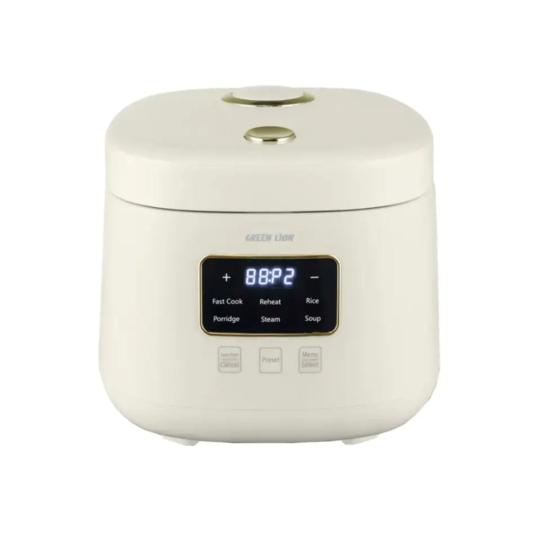 Green Lion GRC 10 Digital Rice Cooker 2L, Multi-Function Smart Cooker, White