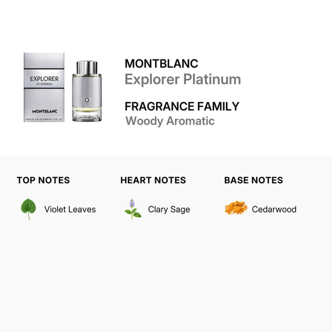 Mont Blanc Explorer Platinum Eau de Parfum for Men, 100ml