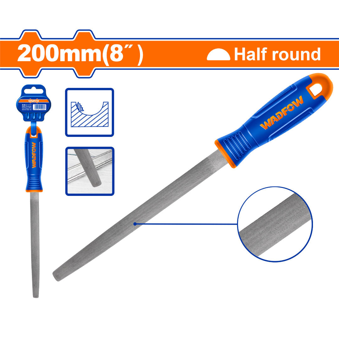 WADFOW Half Round Steel File, T12 Steel