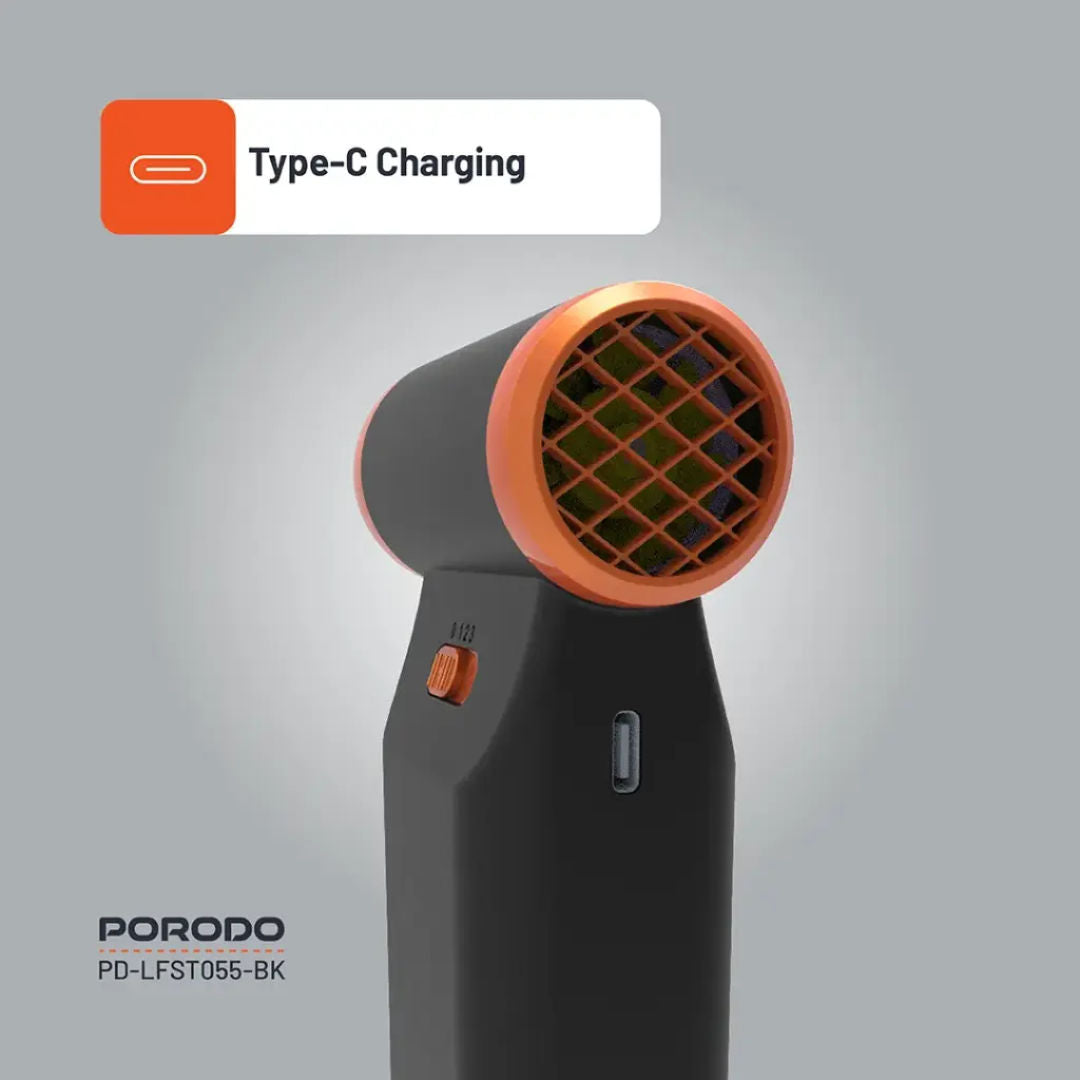 Porodo Lifestyle Turbo Jet Air Blower, Black
