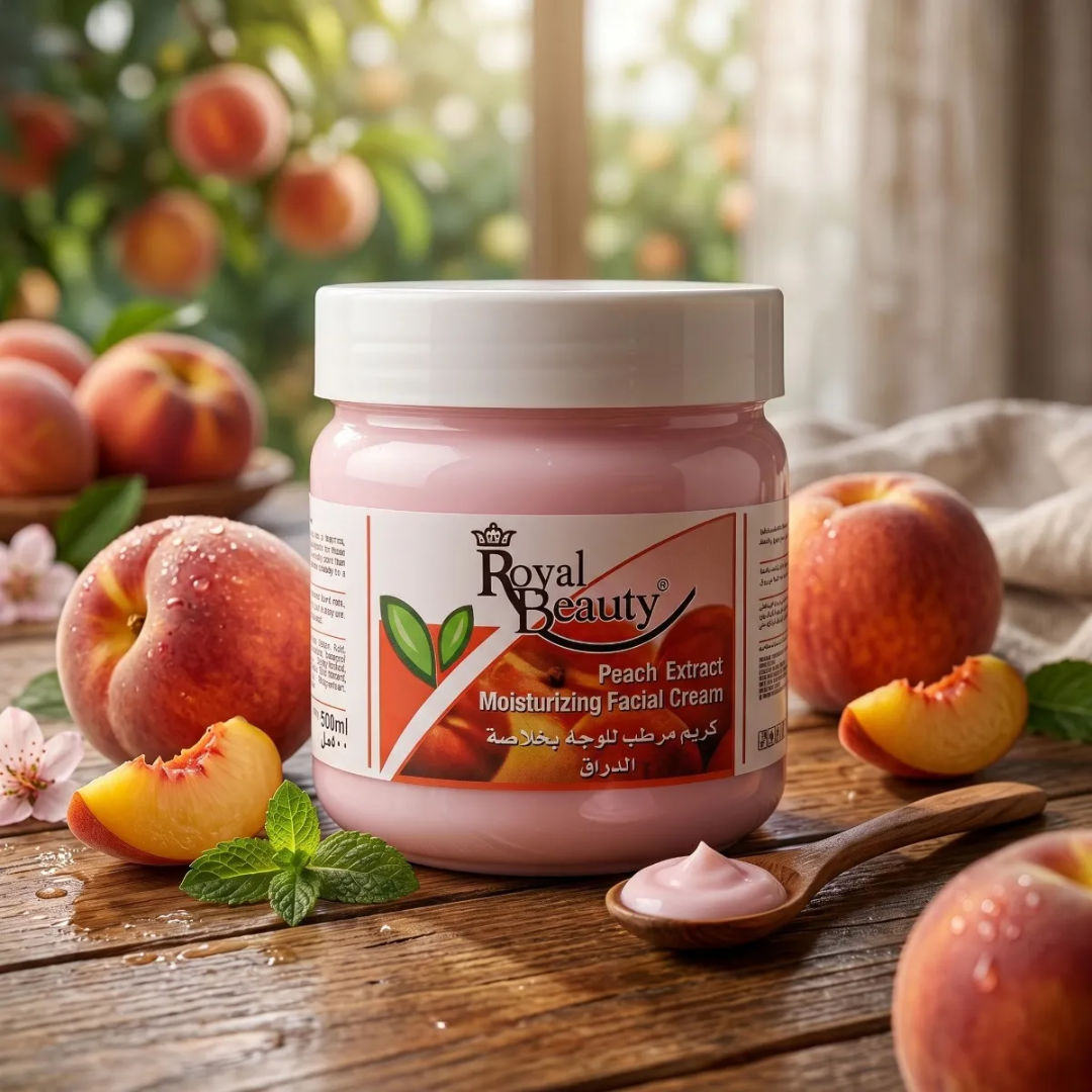Royal Beauty Peach Moisturizing Face Cream, 500ml