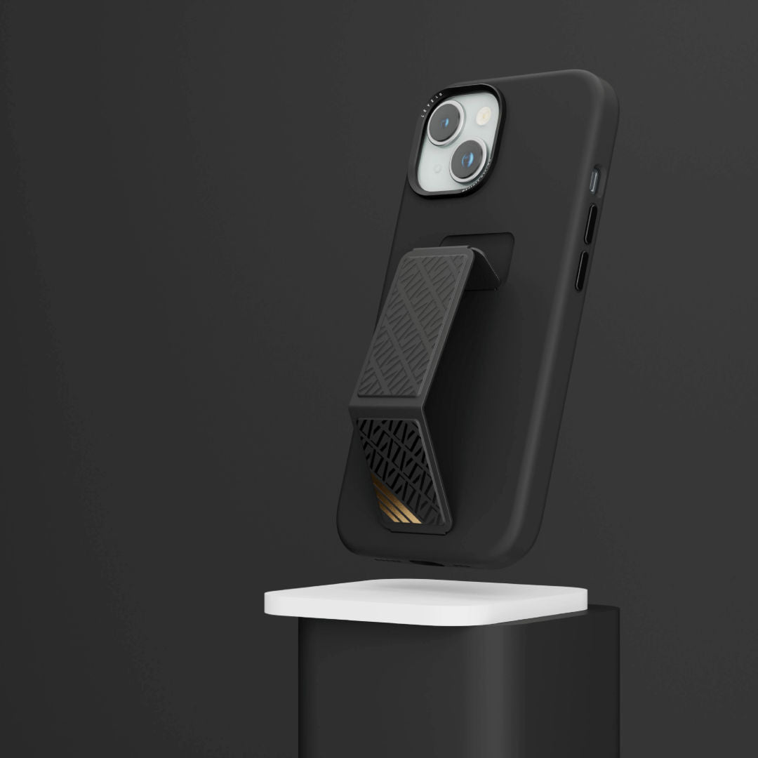 Levelo Morphix Silicone Case With Leather Grip For iPhone, 15 Series