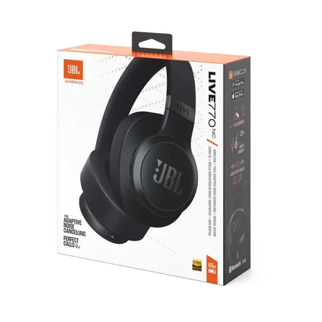 JBL Live 770 NC Wireless Over-Ear ANC Headphones, 65-Hour Battery Life