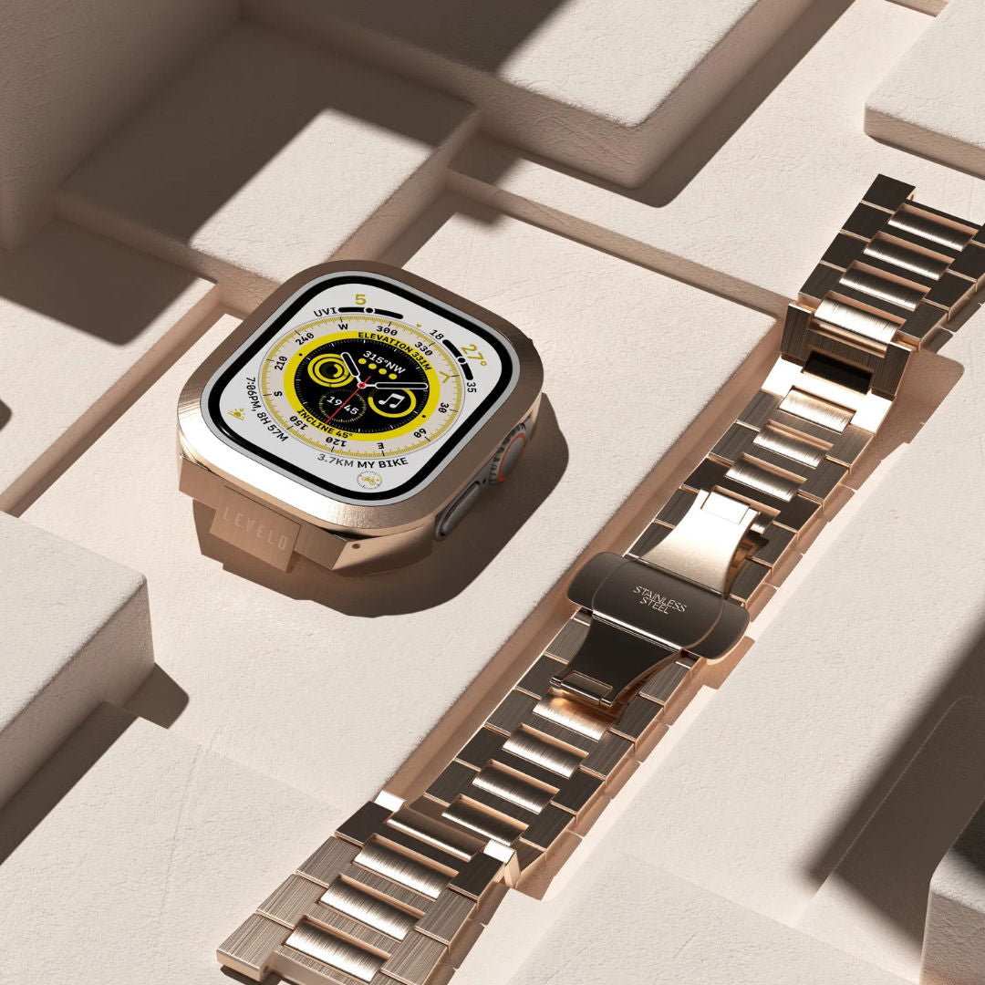Levelo Royal Stainless Steel Apple Watch Band, 49mm