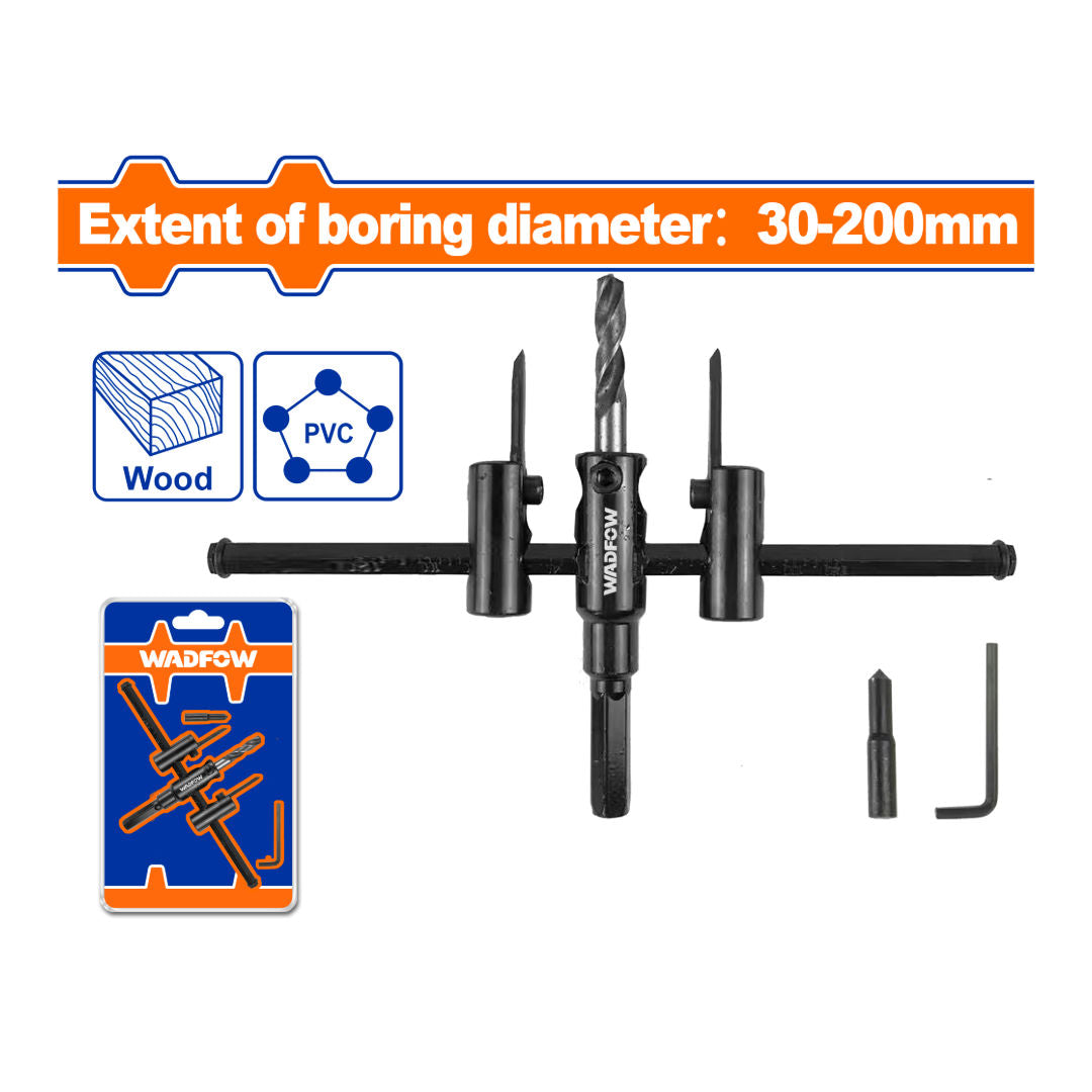 WADFOW Adjustable Circle Cutter, Precision Boring Tool