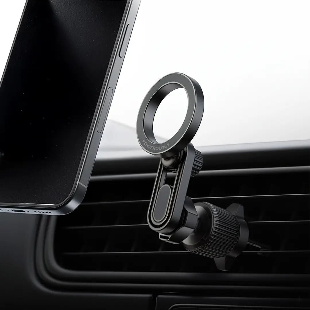 Powerology SnapMount MagSafe Car Holder, Black
