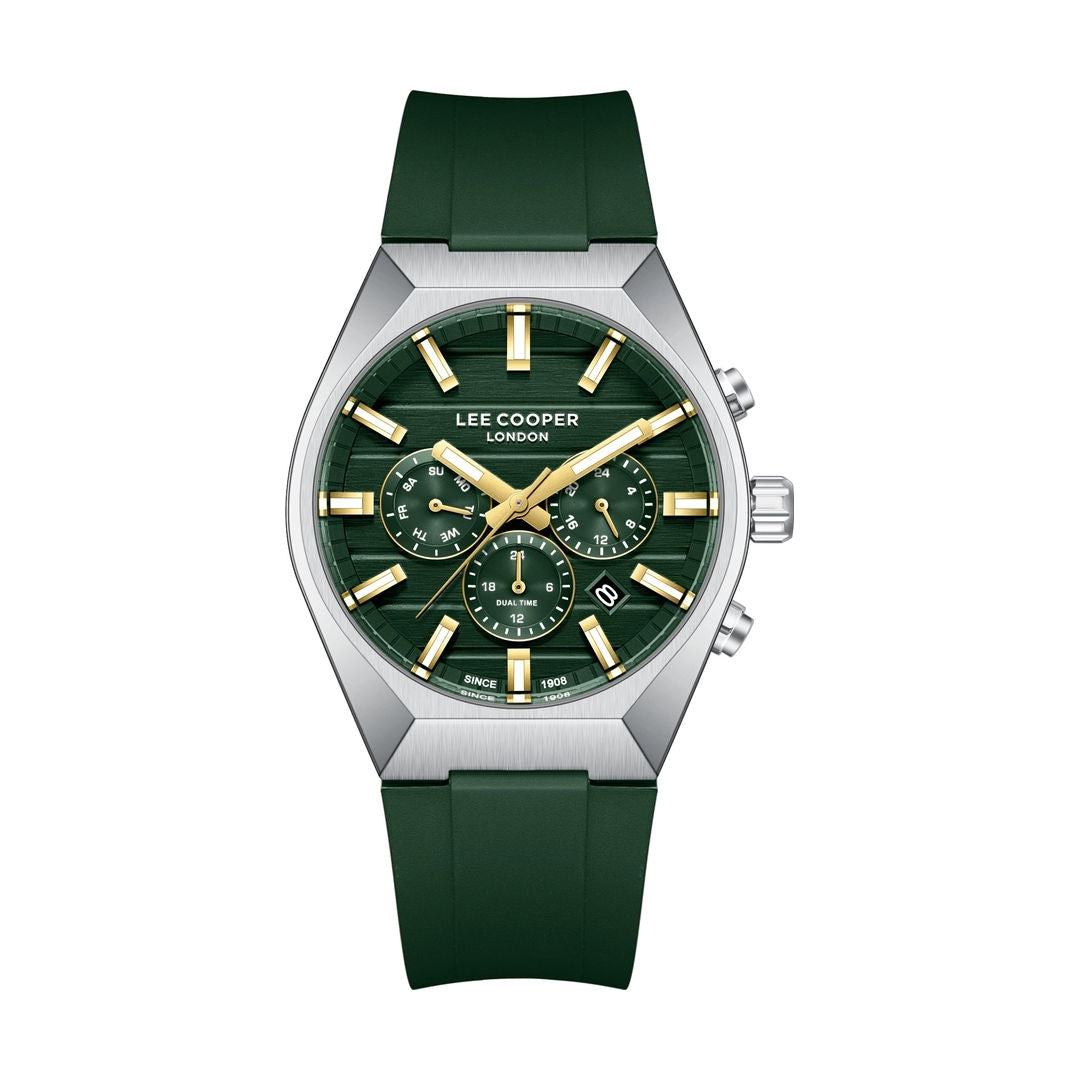 Lee Cooper Men's Multi Function Silicone Strap Watch, LC08388 Series