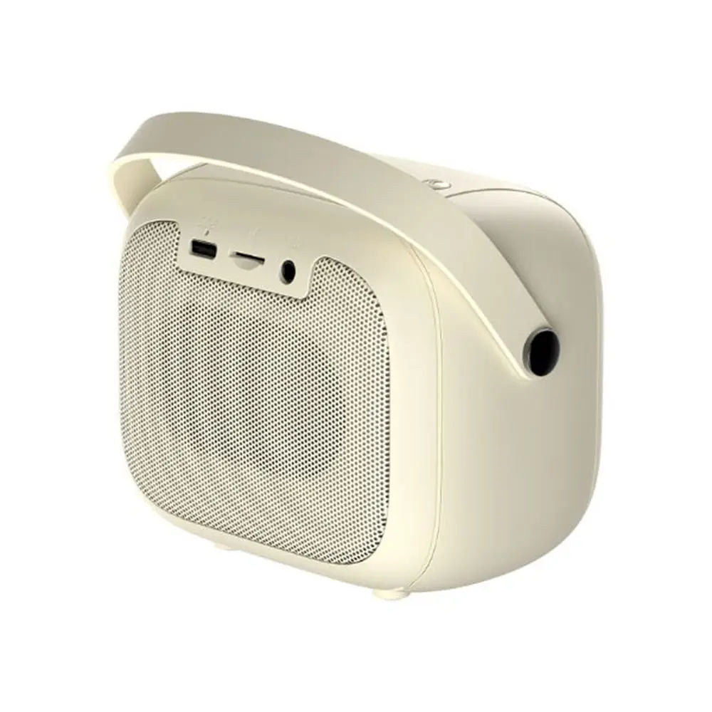 Havit SK818BT Mini Portable Karaoke Bluetooth Speaker with Microphone, LED Lights, 6–8H Playtime, Beige