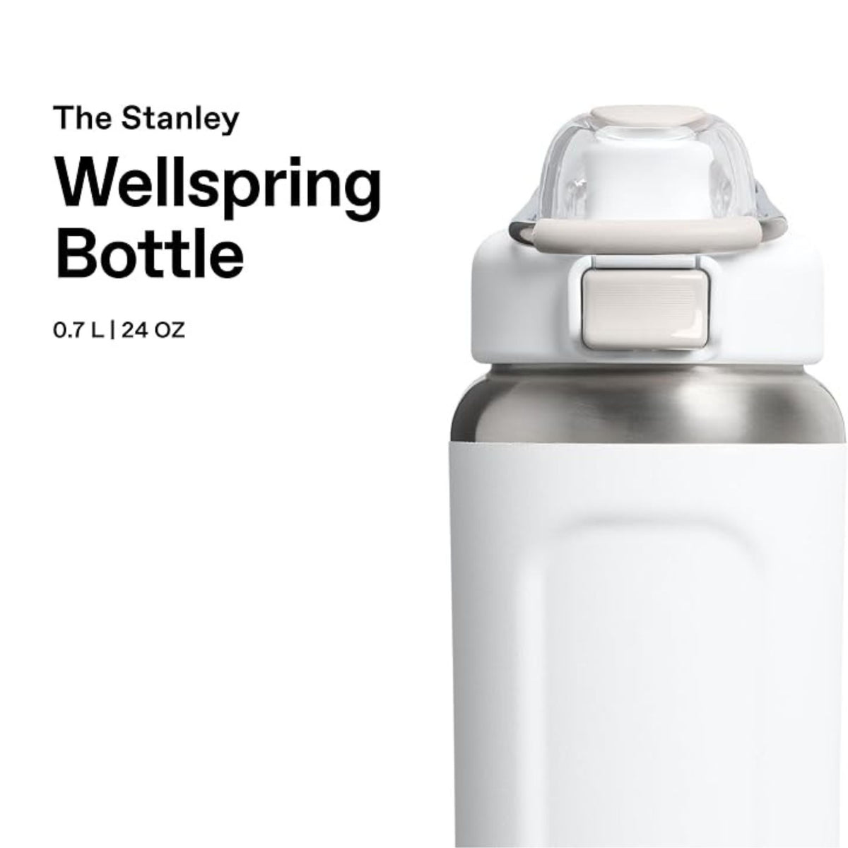 Stanley Classic Wellspring Insulated Water Bottle, 0.71L / 24 oz Stainless Steel Hydration Flask
