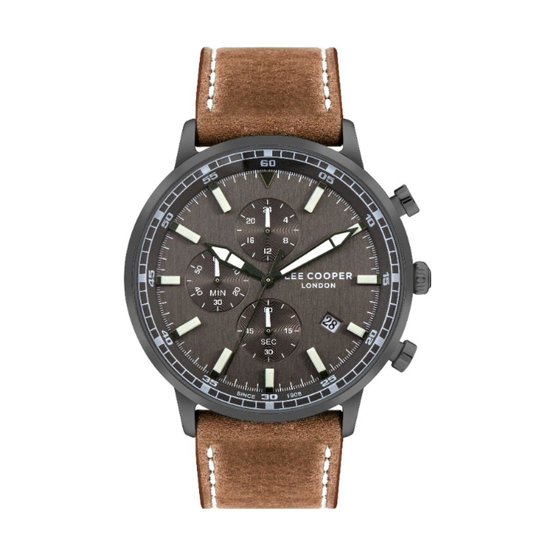 Lee Cooper Gents Multifunction Leather Band Watch, LC07943 series