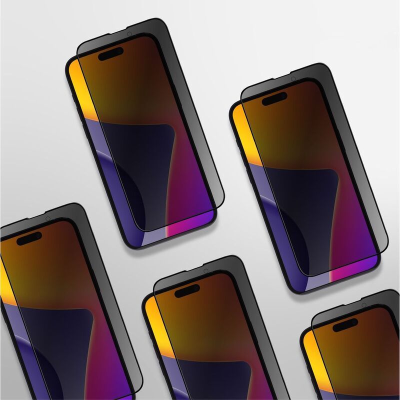Blupebble Graphene Rock Series Privacy Tempered Glass Screen Protector 2.5D For iPhone 16 Pro & iPhone 16 Pro Max