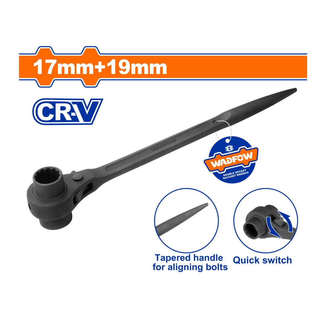 WADFOW Double Socket Ratchet Wrench