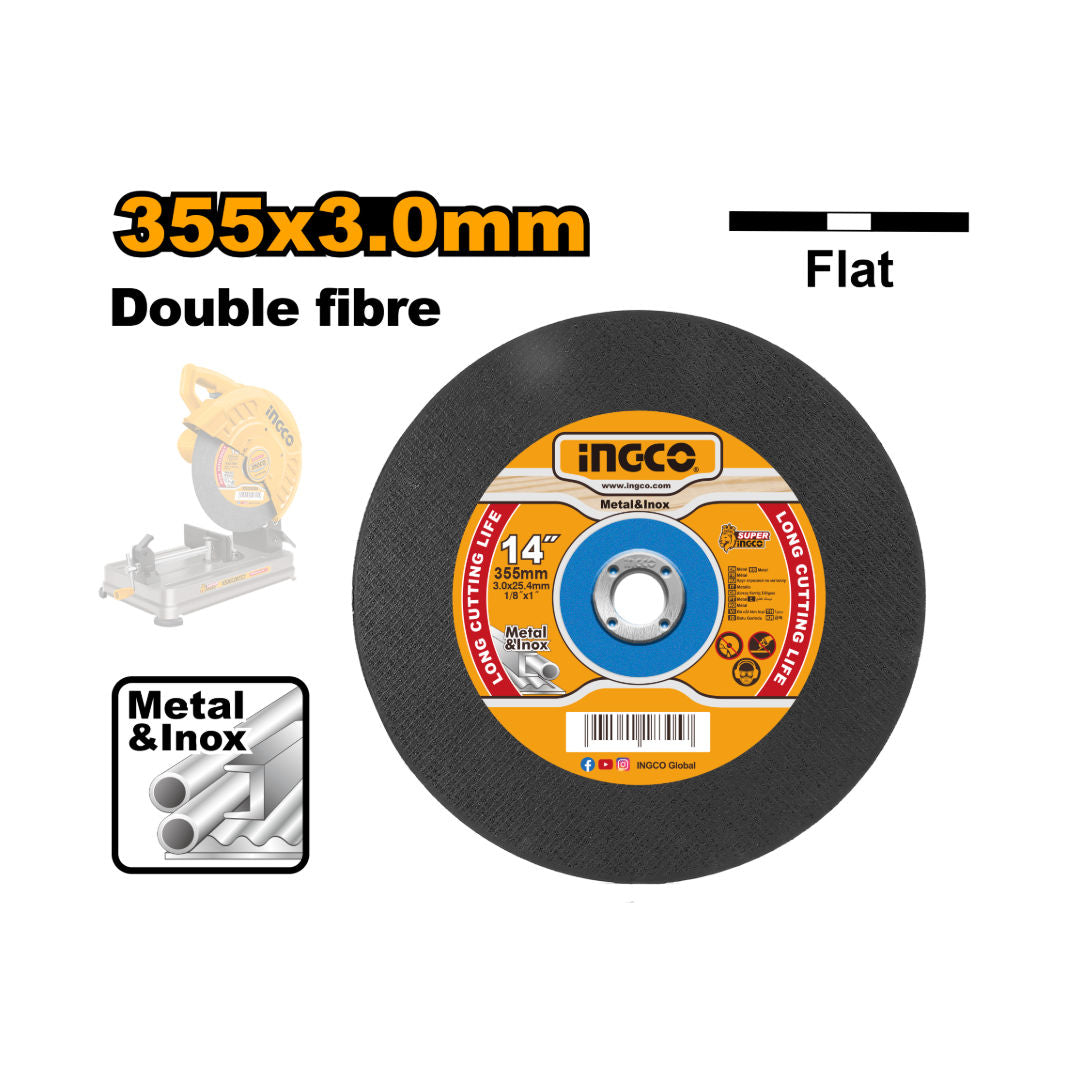 INGCO Abrasive Metal Cutting Disc, 355X3.0X25.4mm