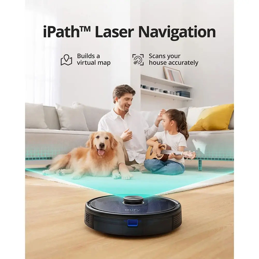 Anker Eufy RoboVac L35 Hybrid+ Robotic Vacuum Cleaner, 3200Pa Smart LiDAR Navigation Robot Vacuum & Mop