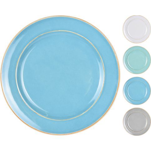 La Sol Collection Melamine Plate Set of 4 Assorted Colors, 22cm