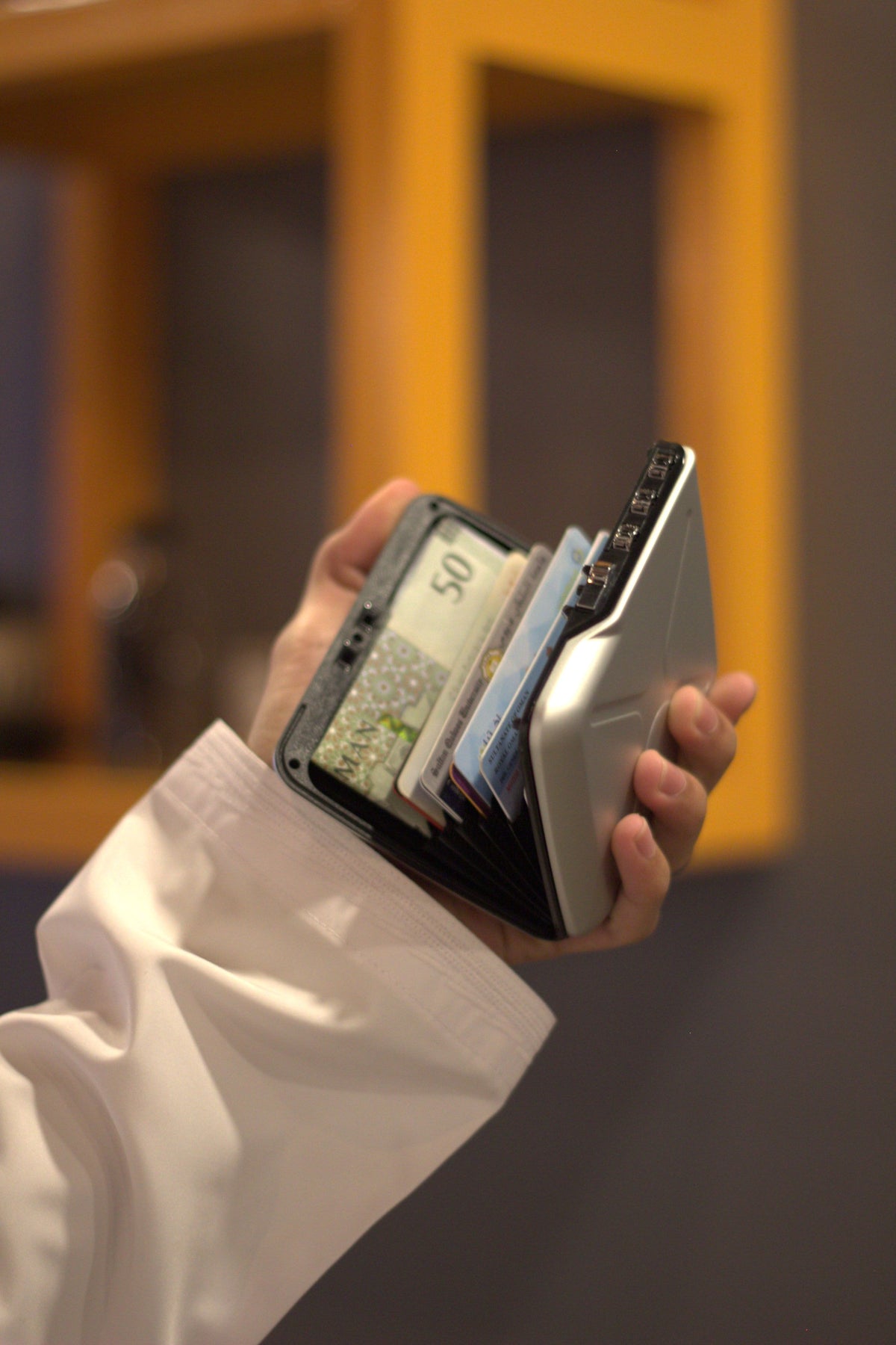 Ogon Code Wallet Medium Case, Silver