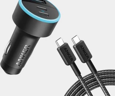 Anker 335 Car Charger 67W With 3ft C to C Cable black