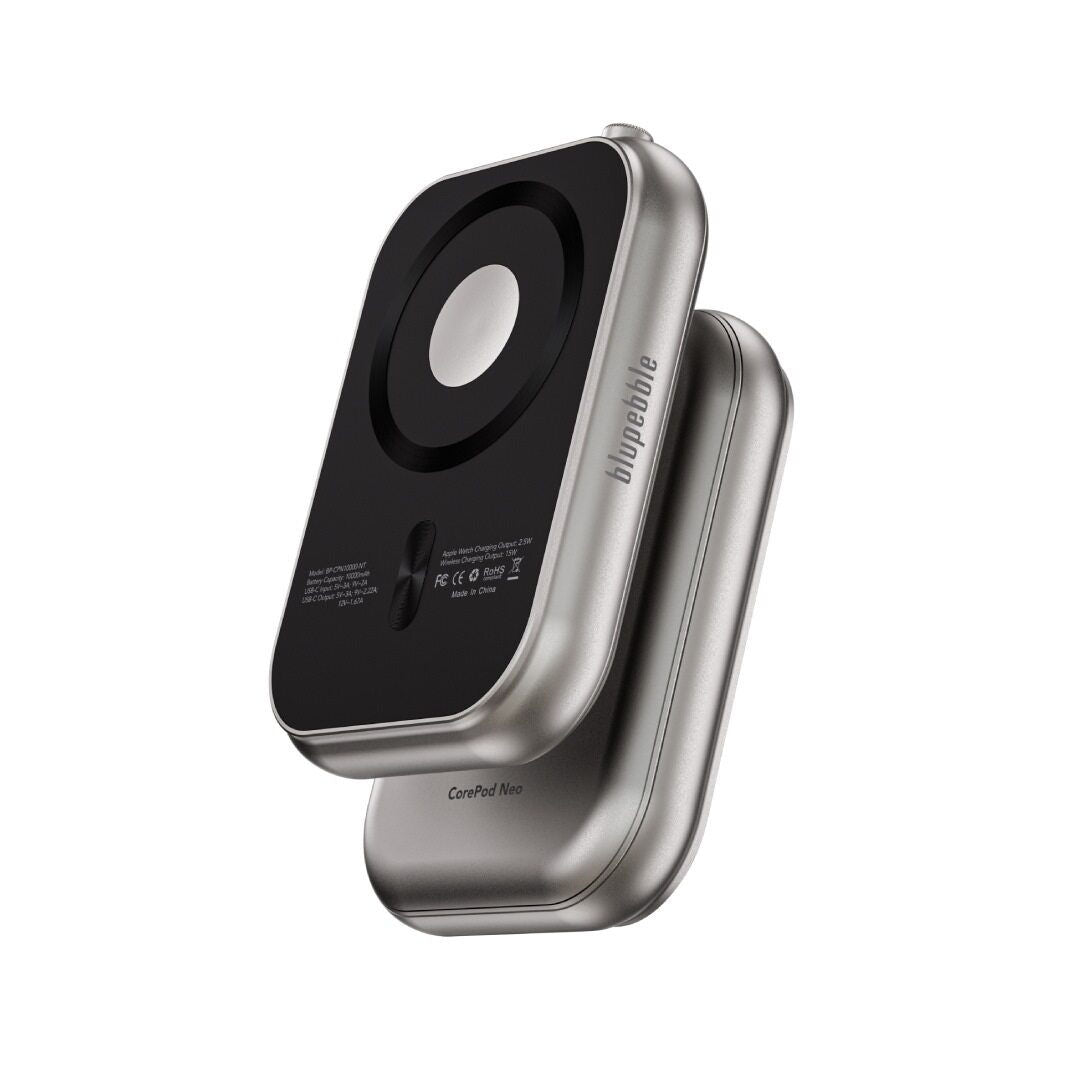Blupebble CorePod Neo 10000mAh MagSafe Power Bank, Natural Titanium