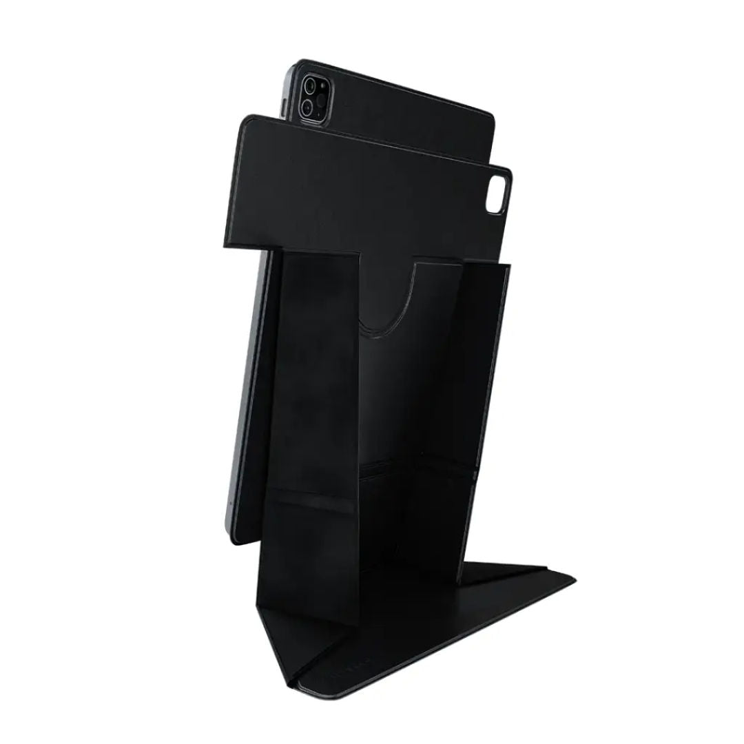 Levelo Elegante Folio Case for Apple iPad Pro 11" & 13" 2024 Models, 360° Rotation, Black