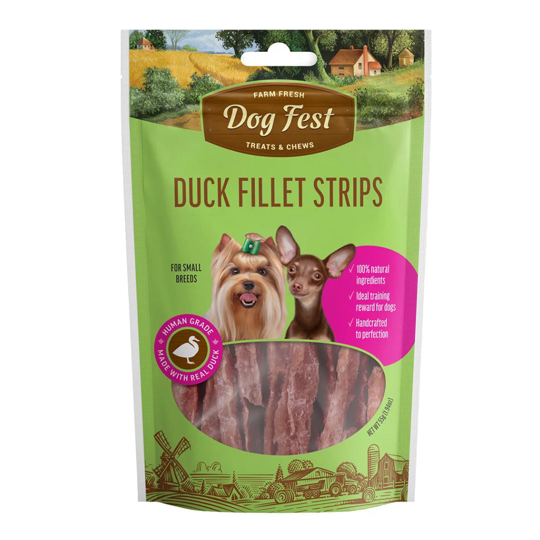 Dog Fest Duck Fillet Strips For Mini Dogs, 55gm