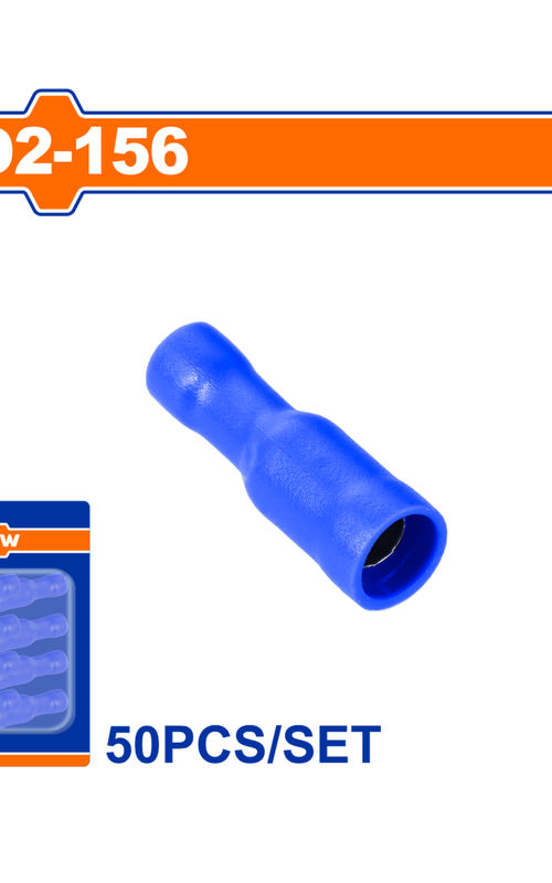 WADFOW Insulated Electrical Terminal Connector Sets, 50 Piece Wire Crimp Terminals, Color Coded, Blister Packed