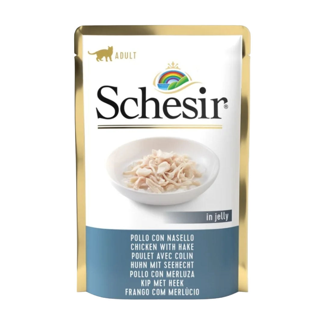 Schesir In Jelly Adult Cat Food Pouch, 85gm