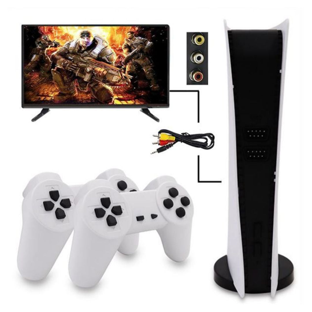 GS5 Retro Gaming Console with 300 Built-in 8-Bit Games, 2 Wired Controllers