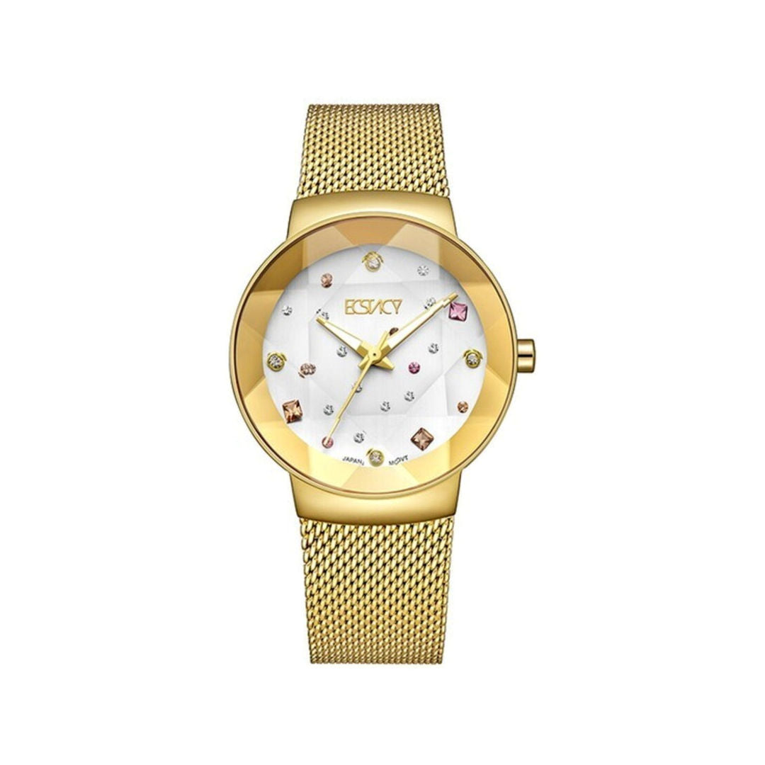 Ecstacy Women's Analog Silver Dial Watch, E23504-GMGS Series
