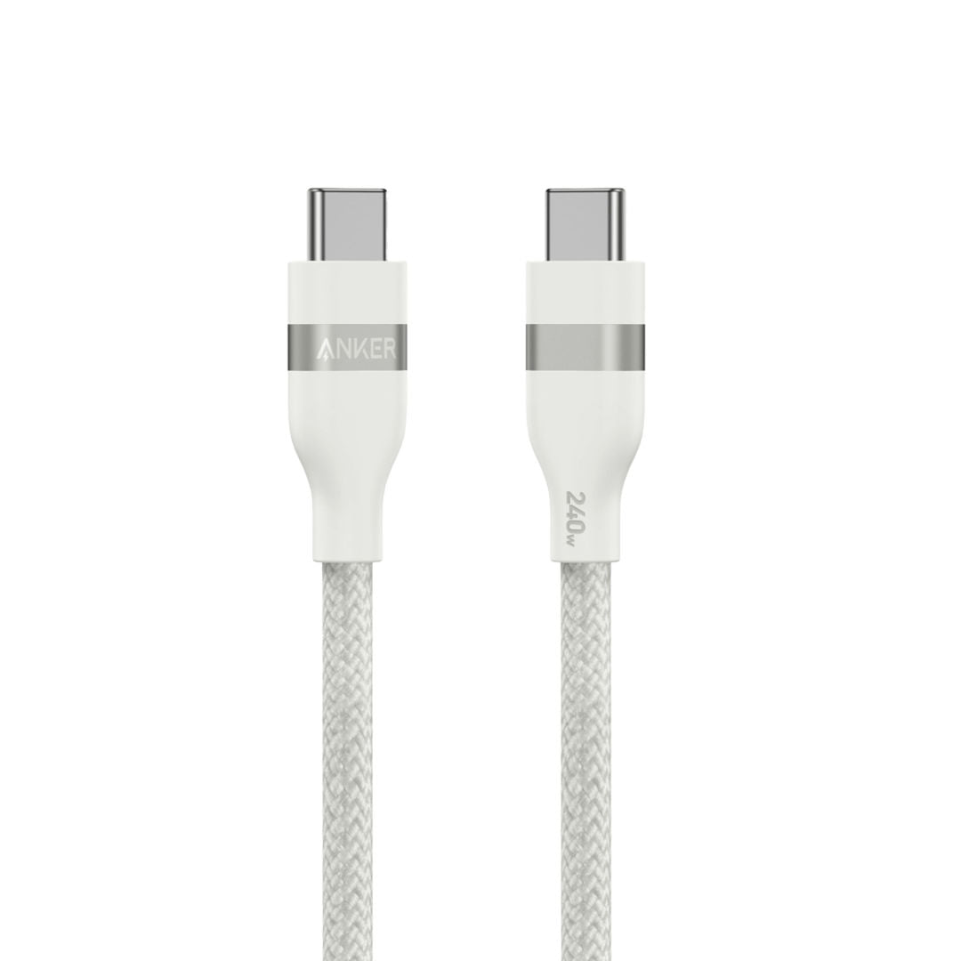 كابل Anker من USB-C إلى USB-C، شحن سريع بقدرة 240 واط، بتصميم مضفر صديق للبيئة، بطول 3 أقدام