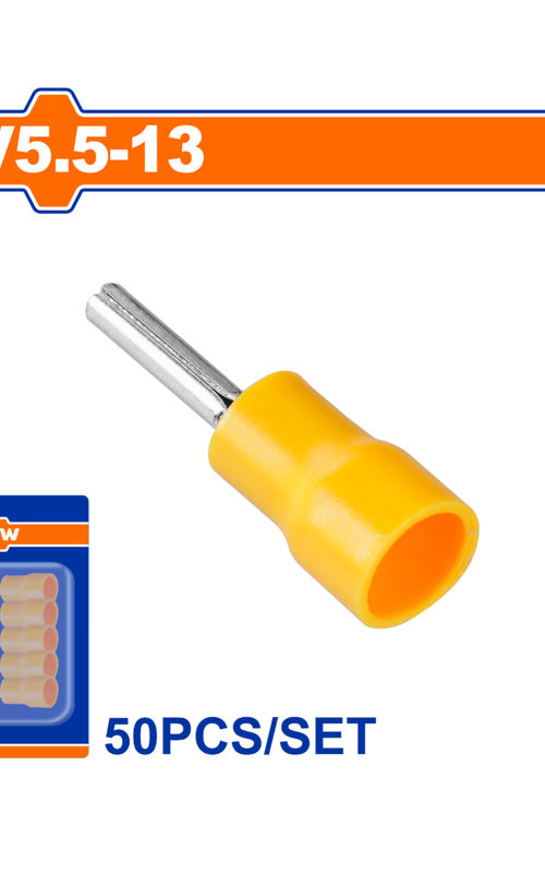 WADFOW Insulated Electrical Terminal Connector Sets, 50 Piece Wire Crimp Terminals, Color Coded, Blister Packed