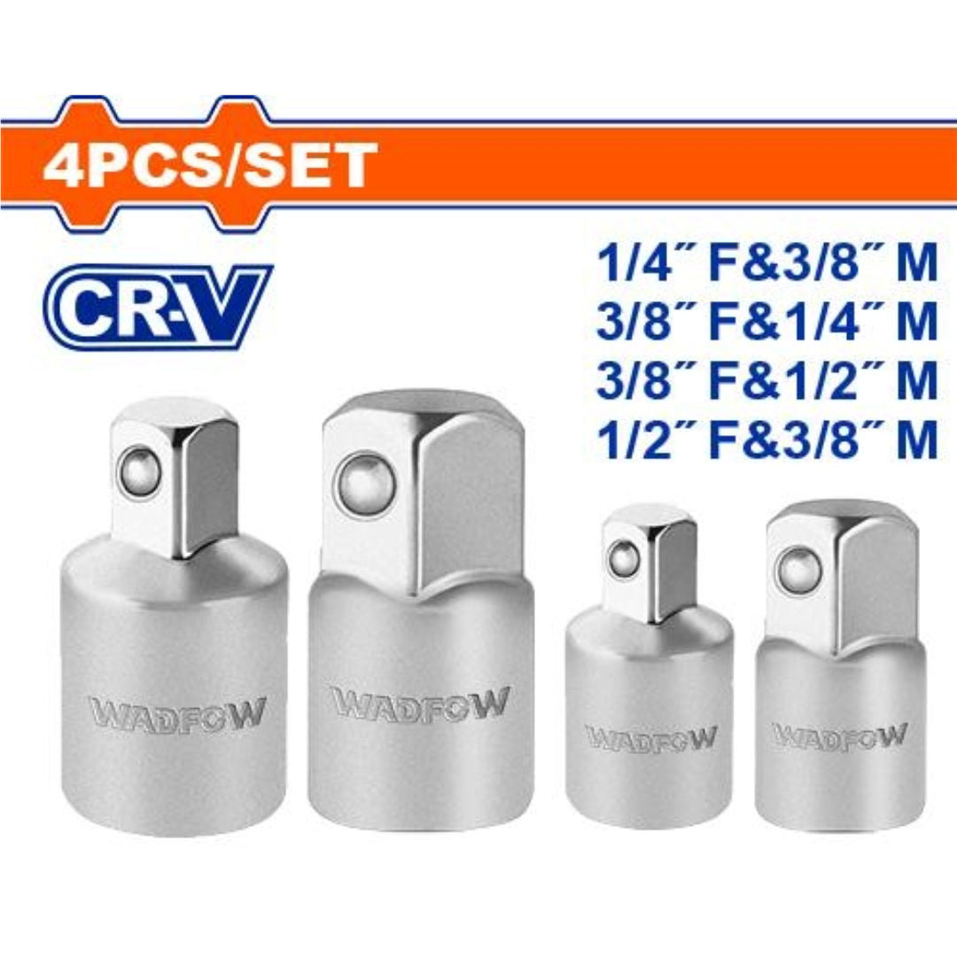 WADFOW 4 Pieces Socket Adapter Set, 50BV30 steel