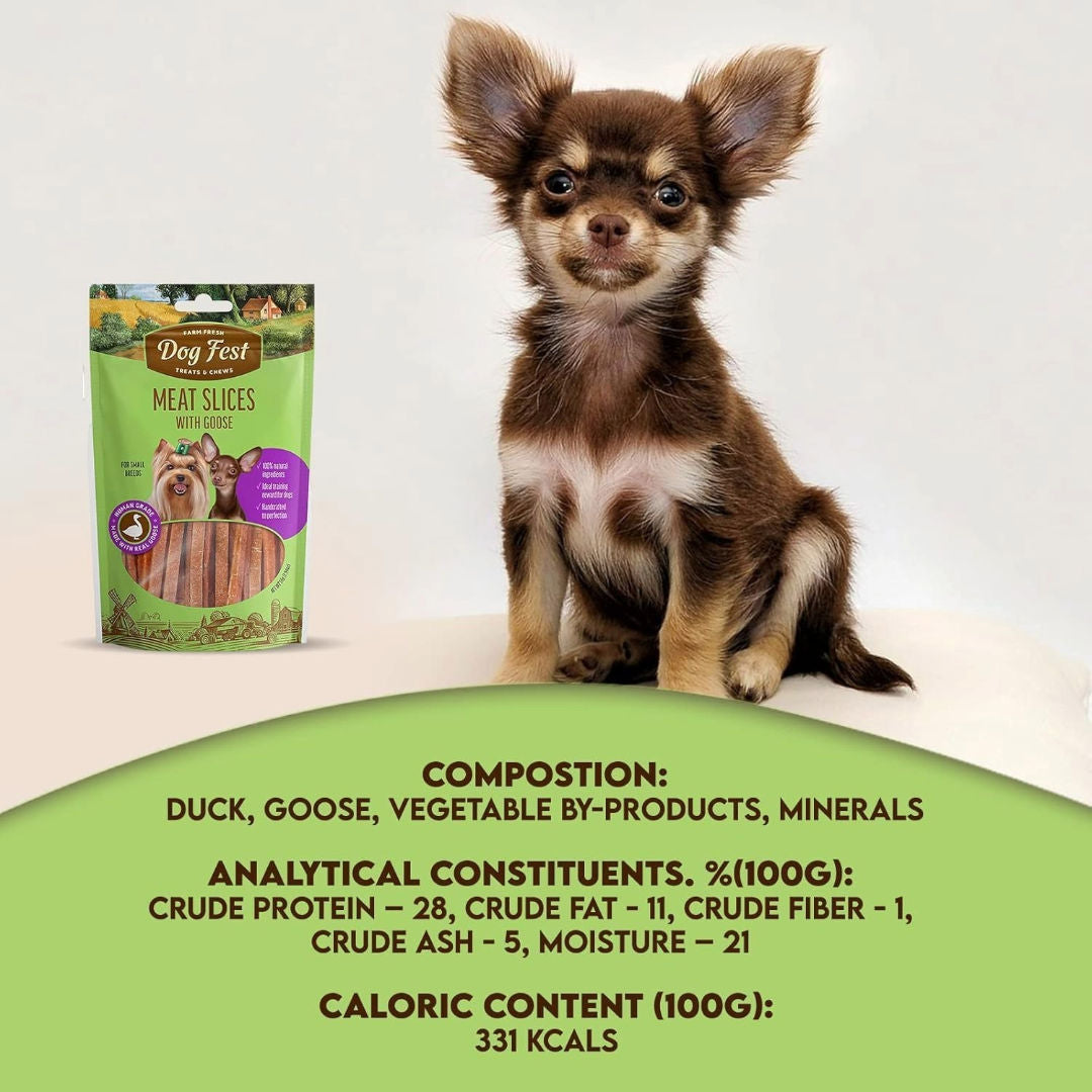 Dog Fest Slices With Goose For Small Breeds, 55gm